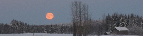 Fullmåne över Hjåggsjöbygden